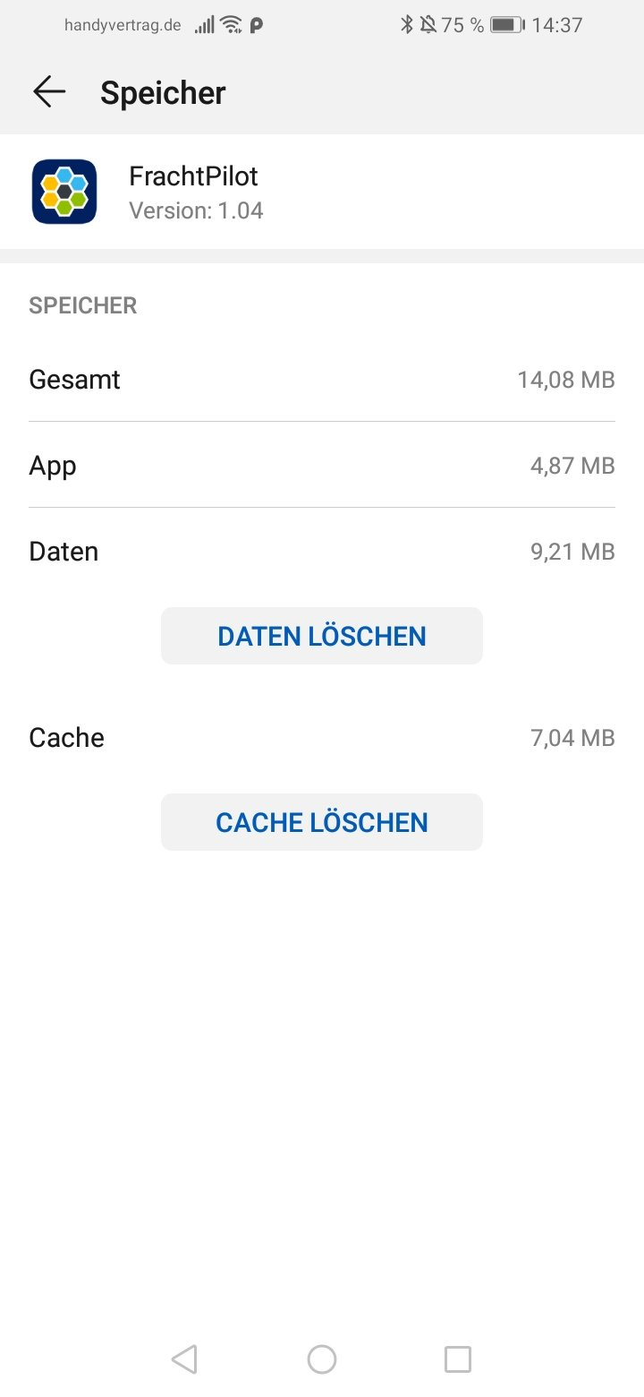 Liefer-App Android Systemsetting