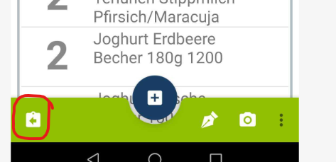 Liefer-App Scan-Modus Wechsel